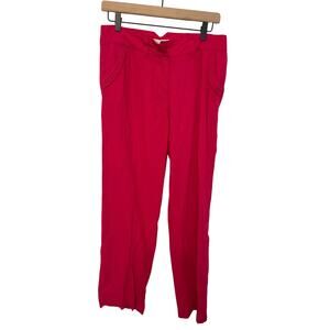 Acua Pink Barbie Linen XL Coastal Grandma Lagenlook Casual Straight Leg Pants